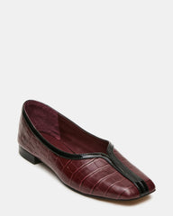 DORELIA BURGUNDY CROCODILE LEATHER
