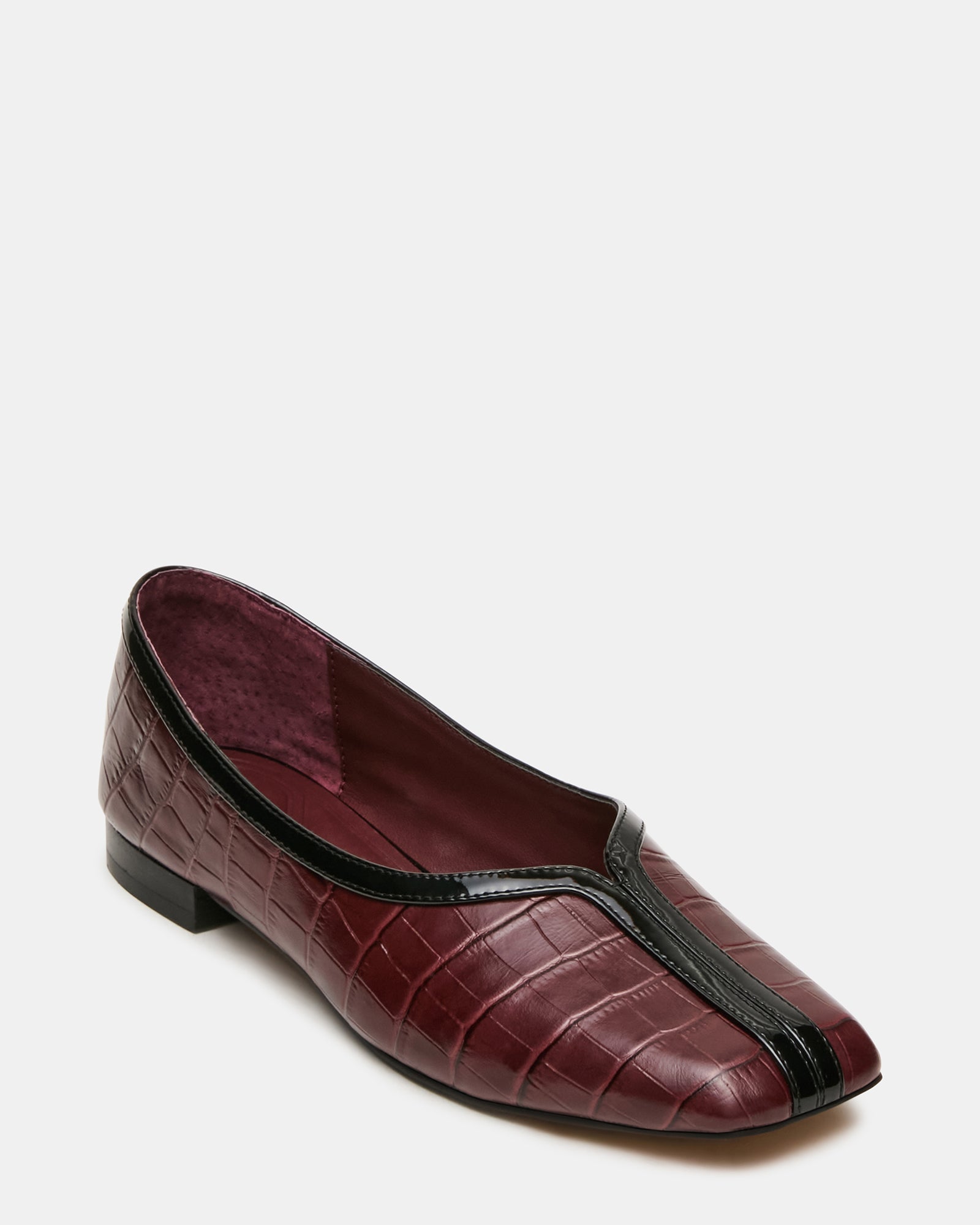 DORELIA BURGUNDY CROCODILE LEATHER