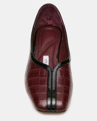DORELIA BURGUNDY CROCODILE LEATHER